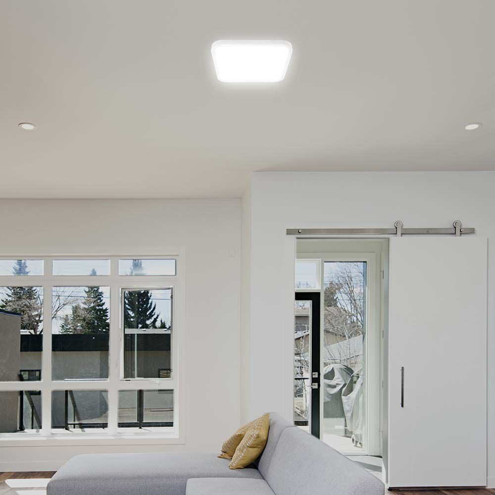 Samsung VT-18 LED Kuppel Lys 18W - 3000K, firkantet, hvid ramme, IP44, RA80 - 5 års garanti