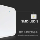 Samsung VT-18 LED Kuppel Lys 18W - 3000K, firkantet, hvid ramme, IP44, RA80 - 5 års garanti