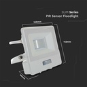 10W Projektør med PIR Sensor og Samsung Chip i Hvid Hus, 4000K, 1m Kabel