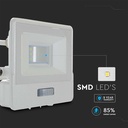 10W Projektør med PIR Sensor og Samsung Chip i Hvid Hus, 4000K, 1m Kabel