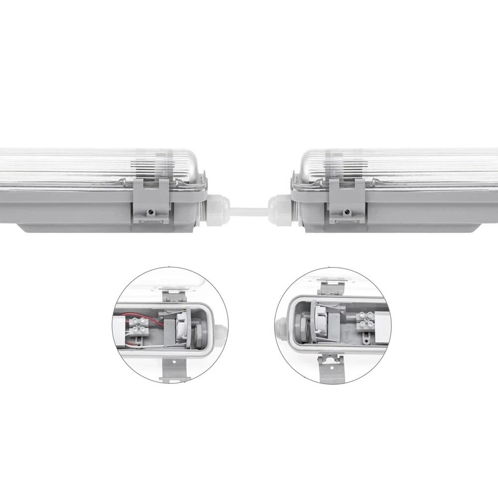 Limea T8 LED enkeltarmatur - Inkl. 1 stk. 24W 150cm LED rør, IP65 vandtæt