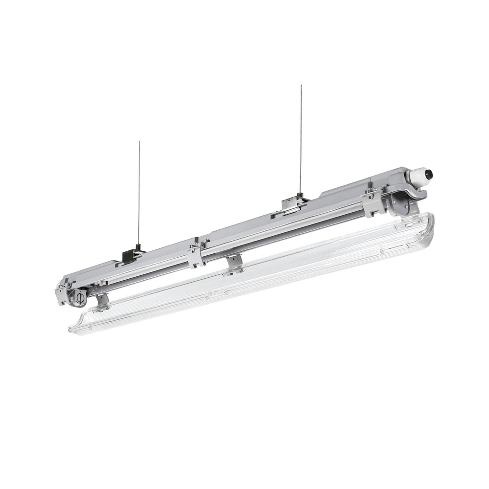 Limea T8 LED enkelttarmatur med 9W LED rør - IP65 vandtæt