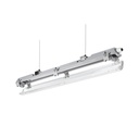 Limea T8 LED enkelttarmatur med 9W LED rør - IP65 vandtæt
