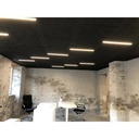 LED Sort Troldtekt Skinne 60 cm - 30W, Akustilight, Planforsænket, 24V