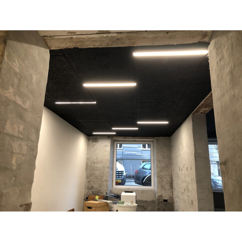 LED Troldtekt Skinne 60 cm, CCT - 19W, Akustilight, Planforsænket, 24V