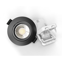 LEDlife Dim2Warm+CCT RA96 sort indbygningsspot - Ø8,3 cm, 7W, hvid kant, dæmpbar, IP65, 230V