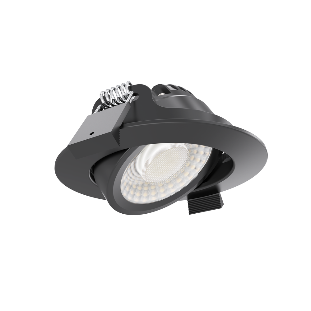 LEDlife Dim2Warm+CCT RA96 sort indbygningsspot - Ø8,3 cm, 7W, hvid kant, dæmpbar, IP65, 230V