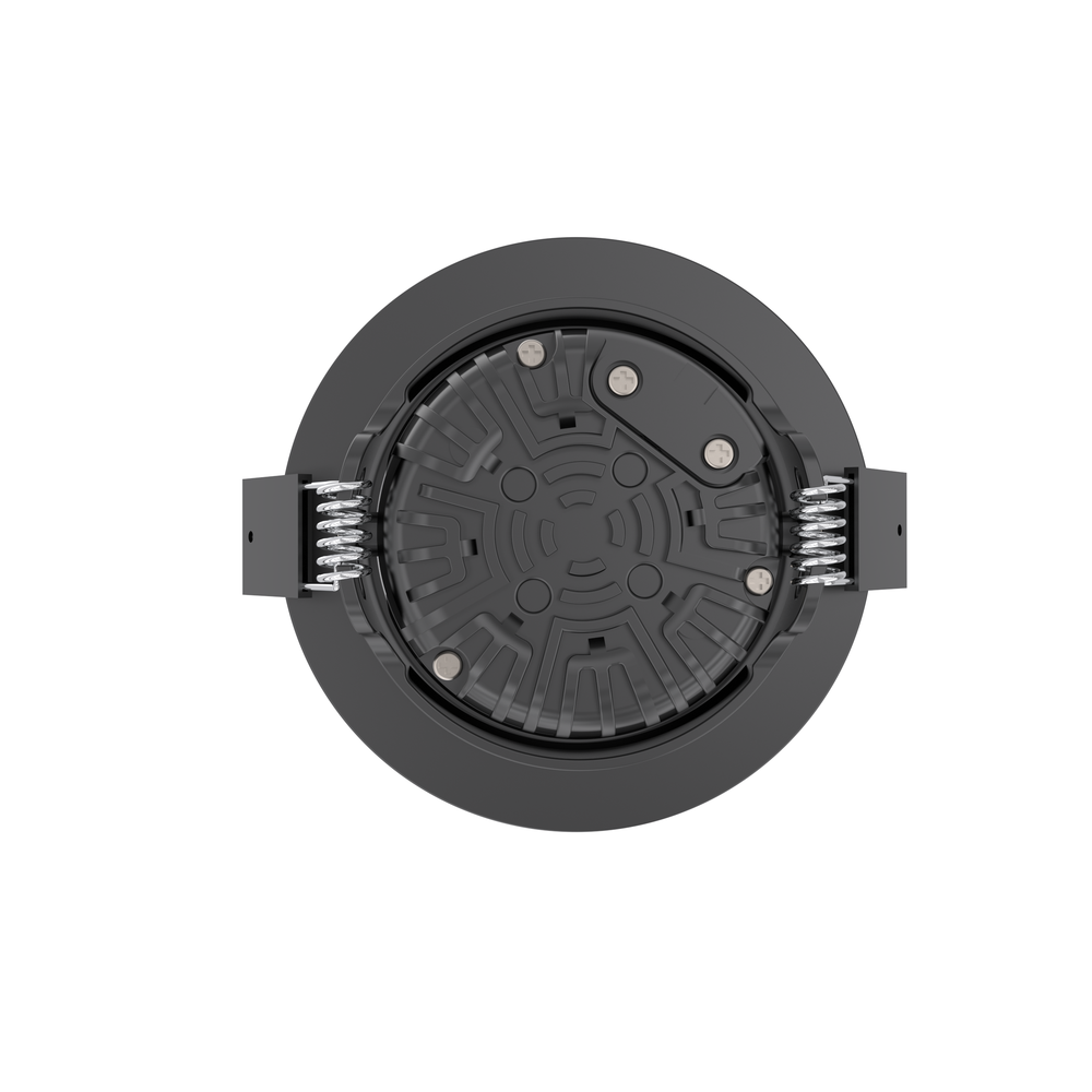 LEDlife Dim2Warm+CCT RA96 sort indbygningsspot - Ø8,3 cm, 7W, hvid kant, dæmpbar, IP65, 230V