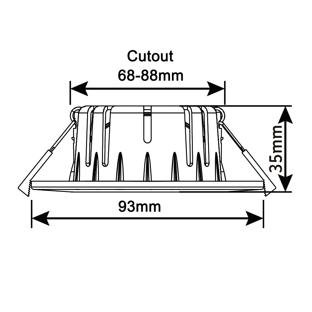 LEDlife Dim2Warm+CCT indbygningsspot - Roterbar, Ø8,3 cm, 7W, hvid kant, dæmpbar, 230V, RA96