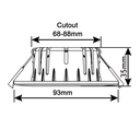 LEDlife Dim2Warm+CCT indbygningsspot - Roterbar, Ø8,3 cm, 7W, hvid kant, dæmpbar, 230V, RA96