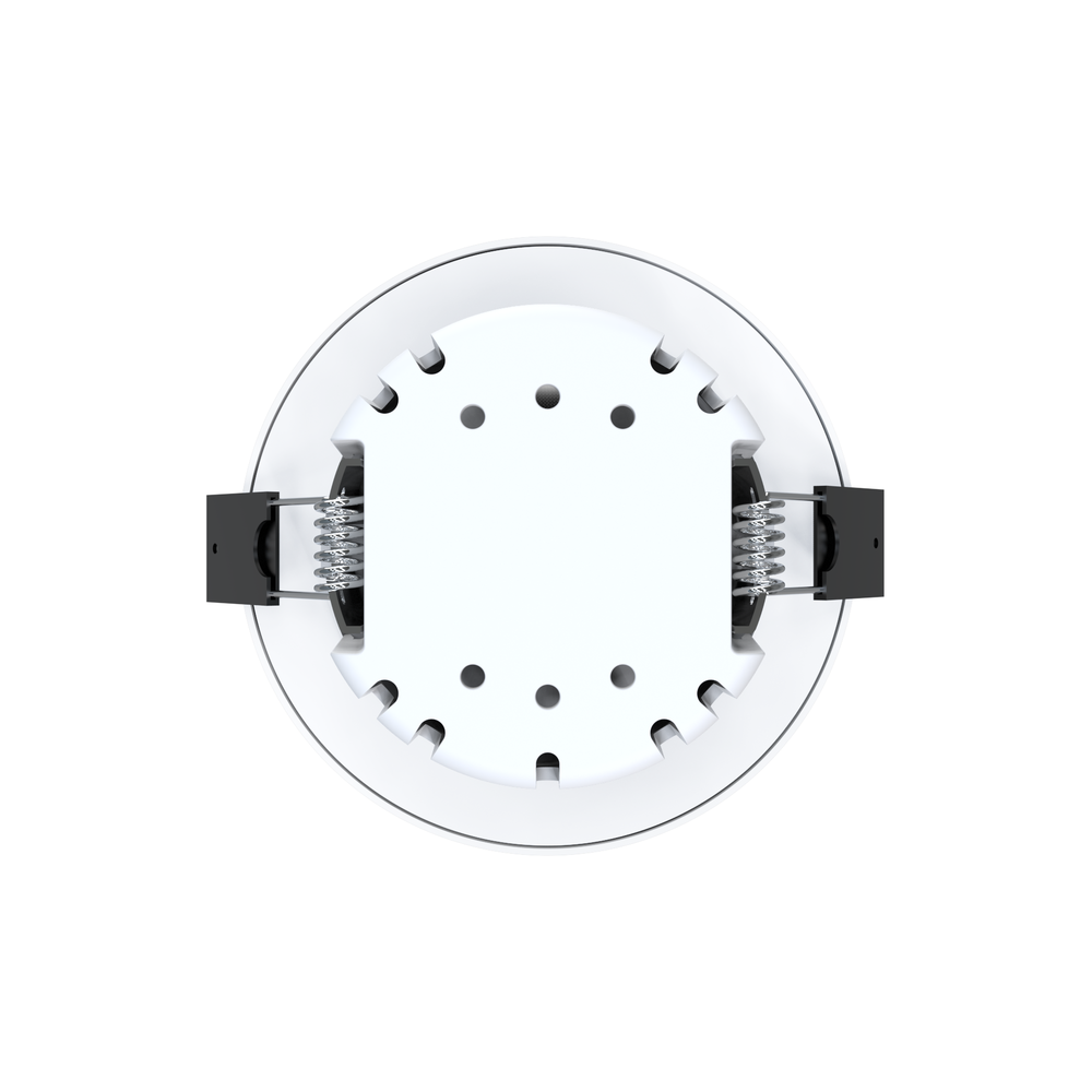 LEDlife Dim2Warm+CCT indbygningsspot - Roterbar, Ø8,3 cm, 7W, hvid kant, dæmpbar, 230V, RA96