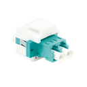 Keystone Fiber samleled - LC Duplex Multimode, Akva/hvid