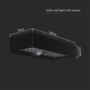 Solcelle Væglampe - Mursten, Lithium Batteri 3.7V 3000mA, 4000K, Sort