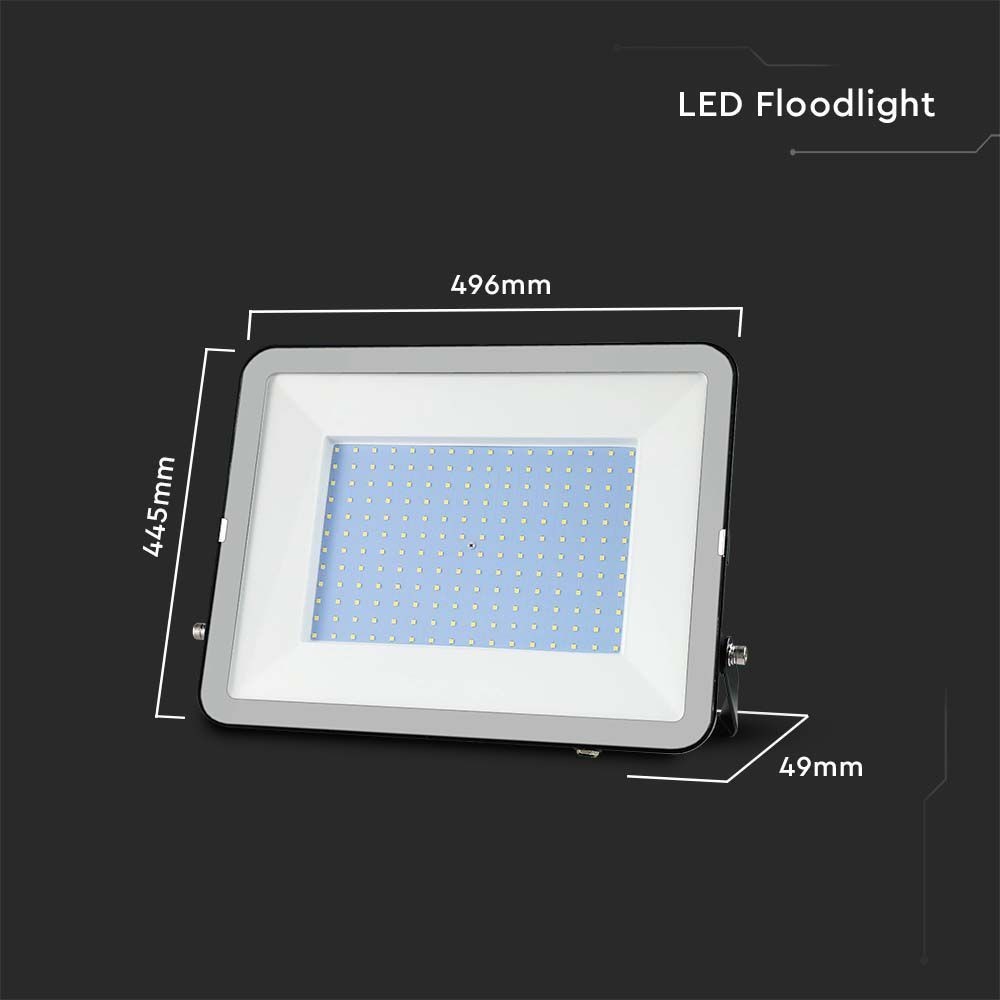 V-Tac 300W LED projektør med Samsung LED chip - Udendørs arbejdslampe, erstatning for 1500W, IP65, 26390lm, RA70, 5 års garanti