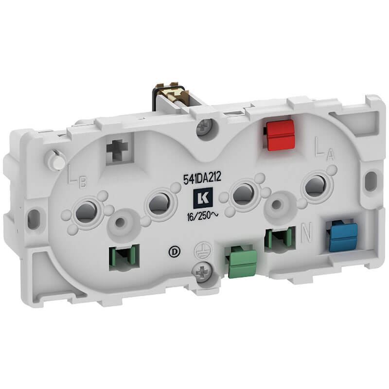 Fuga dob. stikkontakt 2-pol m/jord og LED lampe 2m