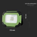Genopladelig LED projektør med Samsung Chip og 10W - 6400K lysstyrke samt SOS Flash til enhver nødsituation
