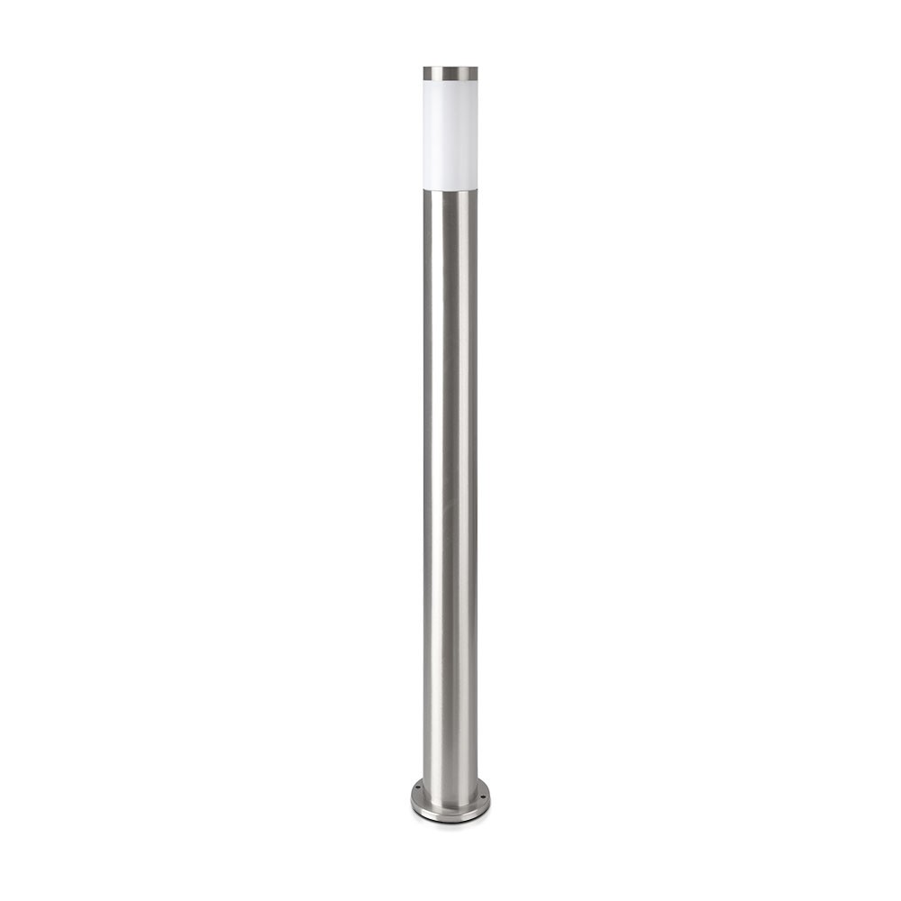 Udendørs pullertlampe i rustfrit stål (110 cm) med satin nikkel finish - IP44 beskyttet