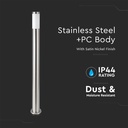 Udendørs pullertlampe i rustfrit stål (110 cm) med satin nikkel finish - IP44 beskyttet