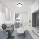 Sort rund LED kuppellampe, 18W, 3000K, IP44, RA80, 1830lm, sort ramme - 18W kuppelampe, LED, 3000K, rundt, sort, ramme, IP44