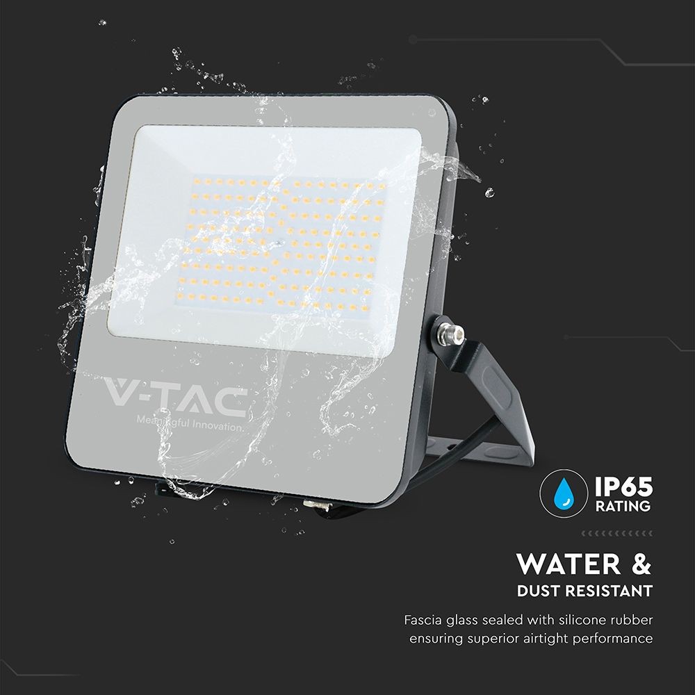 V-Tac 100W LED projektør - 185LM/W, udendørs arbejdslampe med 5 års garanti