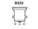 Operationslampe - 24V 40W topforspejlet, B22d sokkel
