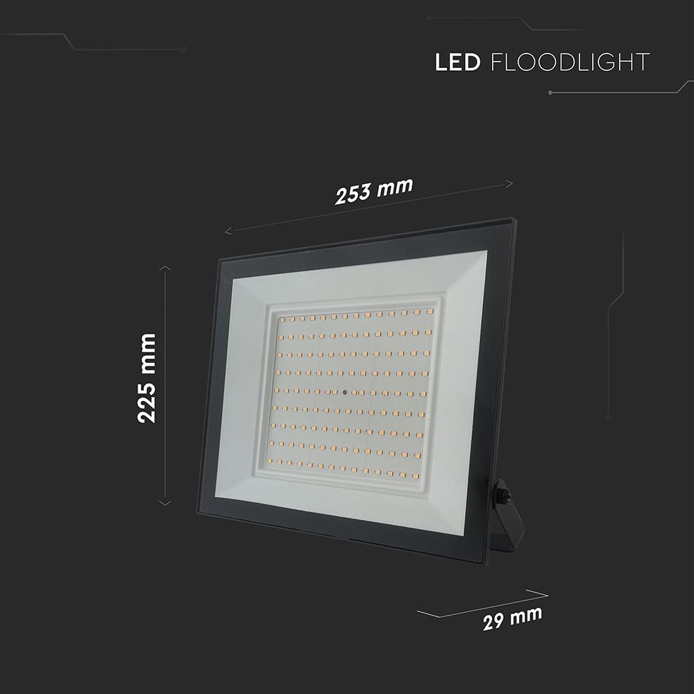V-Tac 100W LED Projektør - Arbejdslampe til udendørs brug, 100W Effekt, 230V Input, 9500lm, RA80, IP65
