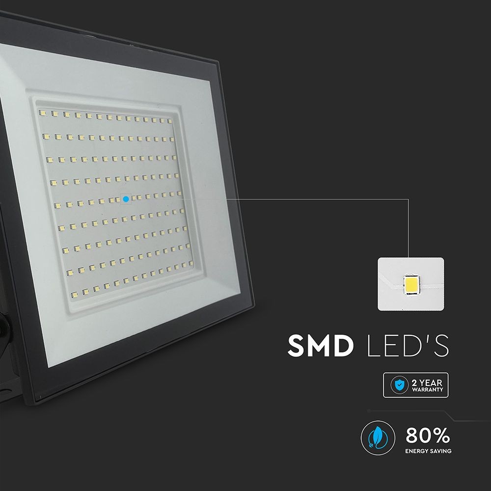 V-Tac 100W LED Projektør - Arbejdslampe til udendørs brug, 100W Effekt, 230V Input, 9500lm, RA80, IP65
