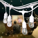 LED Lyskæde med Euro stik og hvid WP fatning til udendørs brug - perfekt til at skabe hyggelig belysning rundt om huset