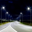 150W LED gadelys med fotocelle sensor og Samsung chip - adapter inkluderet, 4000K lysfarve