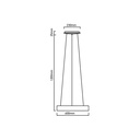 V-Tac 30W LED lysekrone - Sort, blødt lys, dæmpbar, varm hvid, inkl. lyskilde - 3 års garanti