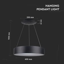 V-Tac 30W LED lysekrone - Sort, blødt lys, dæmpbar, varm hvid, inkl. lyskilde - 3 års garanti