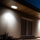 24W LED Kuppel Lys med Mikrobølgesensor, 4000K, Rundt, Sort Ramme, IP44 - Ideel til belysning af både indendørs og udendørs områder.