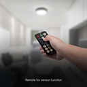24W LED Kuppel Lys med Mikrobølgesensor, 4000K, Rundt, Sort Ramme, IP44 - Ideel til belysning af både indendørs og udendørs områder.