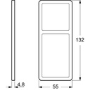 LK Fuga ramme SLIM 55 2½m - hvid