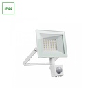 Projektør med PIR sensor - Noctis Lux 4, 30W, kold hvid, IP44, 230V, 2500lm, RA70, hvid, 141x185x53mm