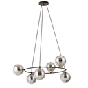 Azura 6 Sort/Grafit pendellampe - Ø14 cm, E14, 230V, uden lyskilde - Max 10W