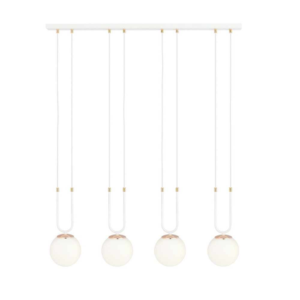 Glam 4 Hvid/Opal Pendellampe - Ø15 cm, E14, 230V, Max 10W (Lyskilde ikke inkluderet)
