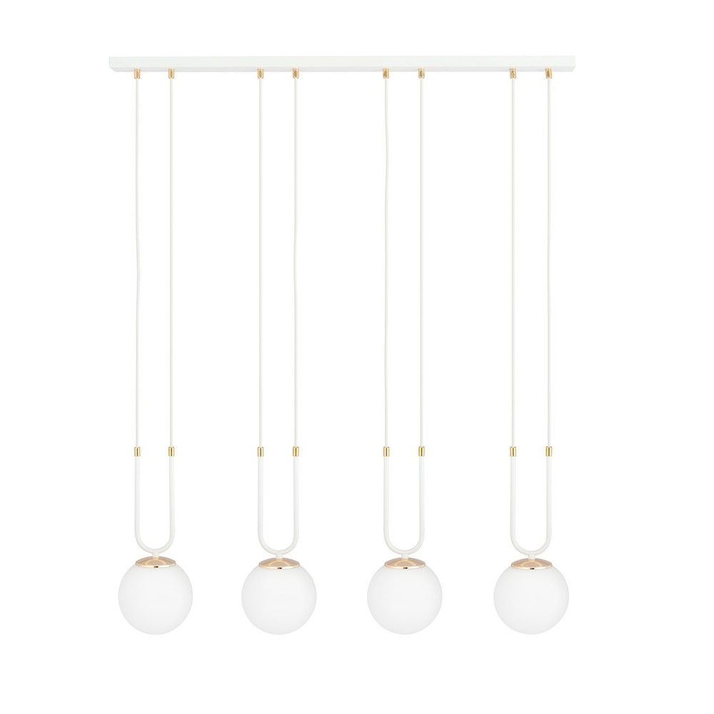 Glam 4 Hvid/Opal Pendellampe - Ø15 cm, E14, 230V, Max 10W (Lyskilde ikke inkluderet)