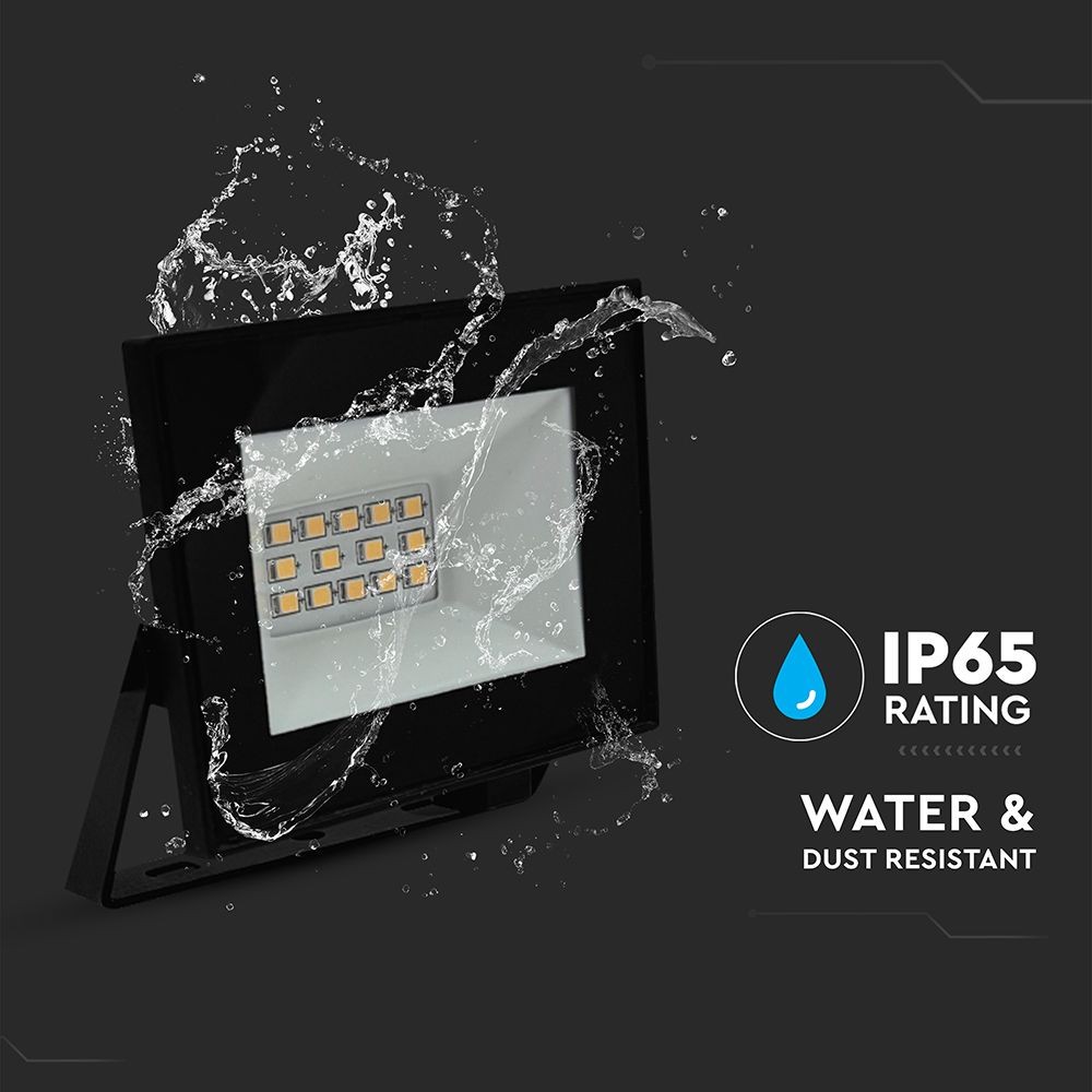 V-Tac 10W LED projektør - Arbejdslampe til udendørs brug, med 850lm lysstyrke og IP65 beskyttelse