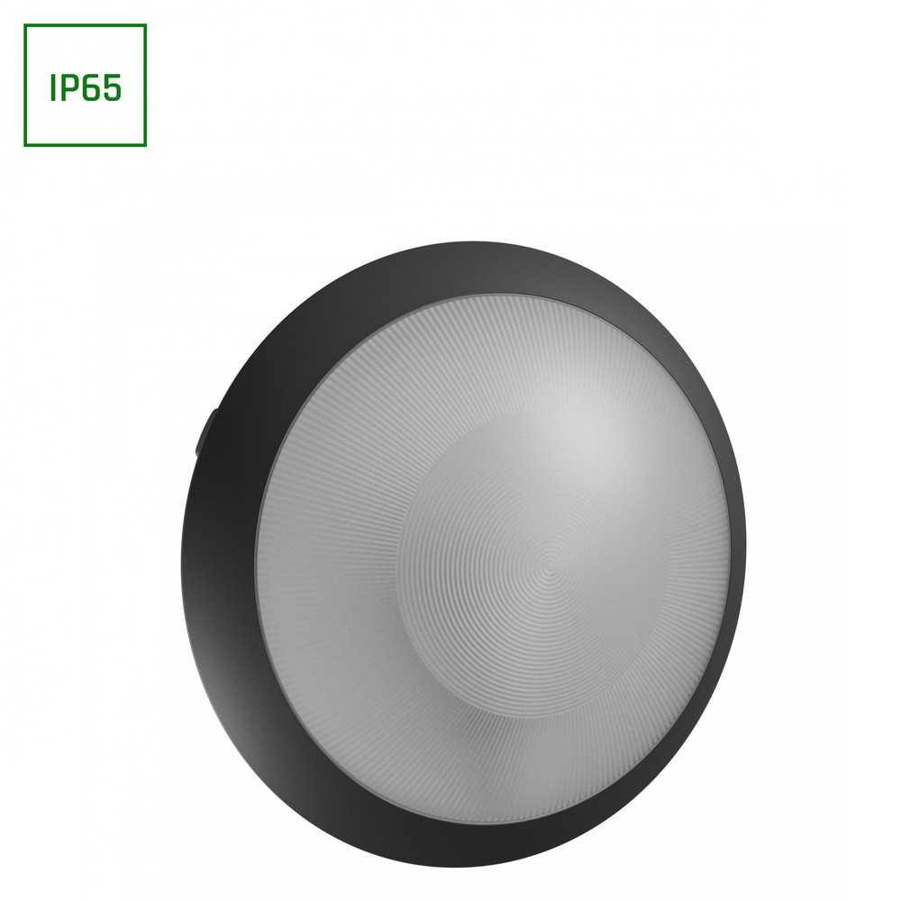 Sort Nymphea Omni loftlampe - IP65, IK08, 230V, E27, 90mm, rund design