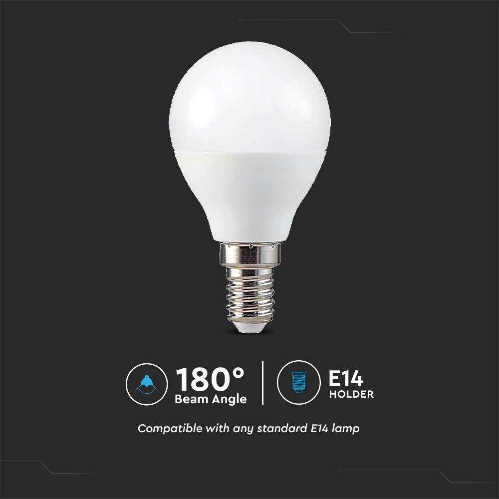 4,8W Smart LED Pære E14 RGB+3000K Dæmpbar med RF Kontrol - 470lm RA80