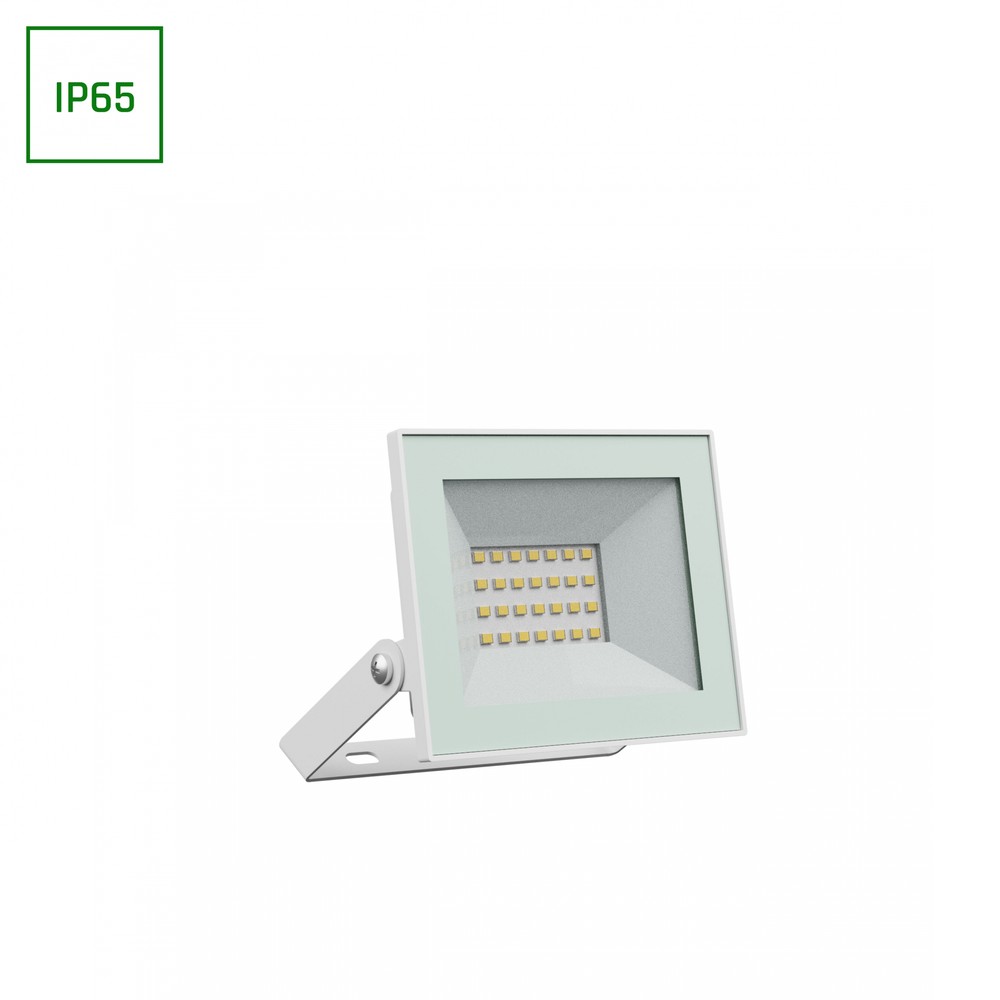 Noctis Lux 4 projektør 20W - Varm hvid, 230V, IP65, 116x92x24 mm, hvid