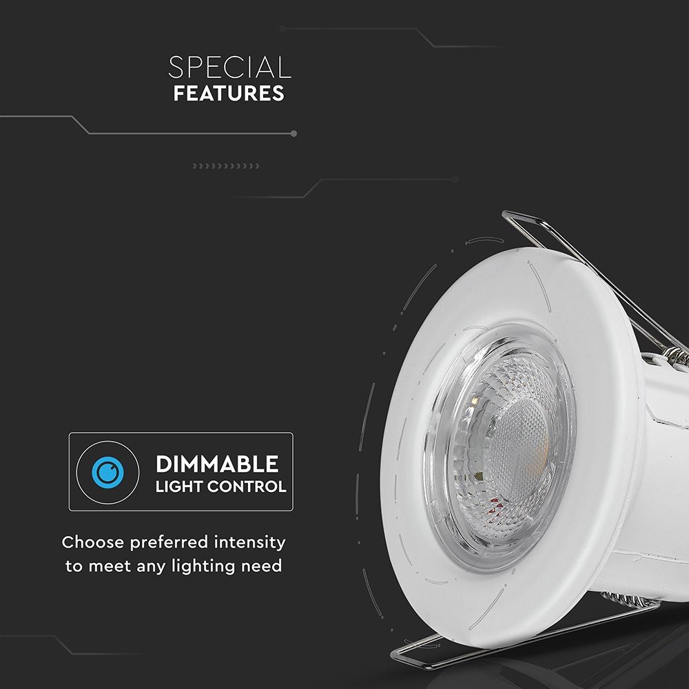 VT-820 Spotlight 5W med Samsung Chip, 4000K, Hvid - 5 års producentgaranti og IP65 beskyttelse