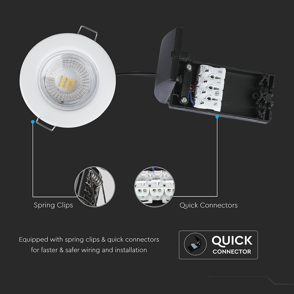 VT-820 Spotlight 5W med Samsung Chip, 4000K, Hvid - 5 års producentgaranti og IP65 beskyttelse