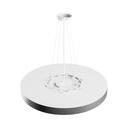 Nymphea Optima loftlampe 65W - CCT, 230V, 120°, IP20, Ø600x50mm, hvid, sort, rund