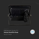 10W LED Projektør med PIR Sensor, Samsung Chip, 4000K, Sort Hus - Energibesparende belysning til udendørs brug