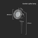 GU10 havelampe med spyd - aluminium hus, sort, IP65, V-Tac Pro serie, 3 års garanti