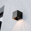 9W Solar Væglampe med LED, PIR sensor og 3i1 funktion, sort hus, vejr- og vandtæt IP65