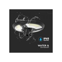 V-Tac 7.5W Solcelle Havelampe LED - Sort, Ø42 cm, med solcelle, sensor og IP65