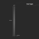 10W LED lineær væglampe - 4000K, antracit hus, IP65, 510*60*50mm.